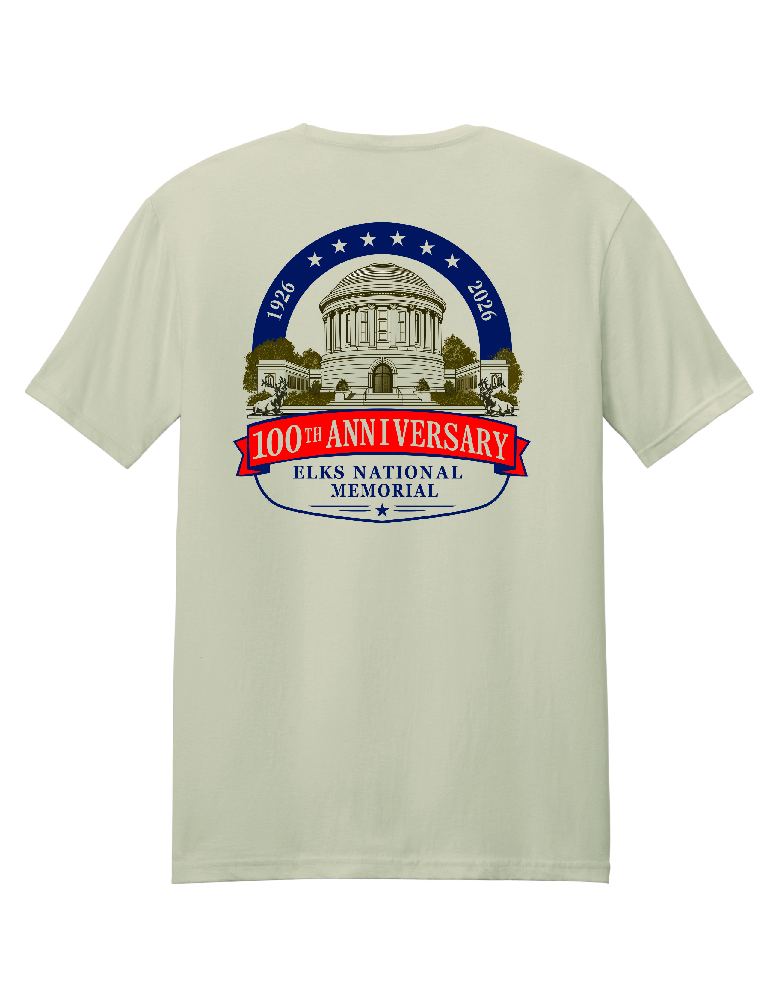 100th Anniversary National Memorial T Shirts Back
