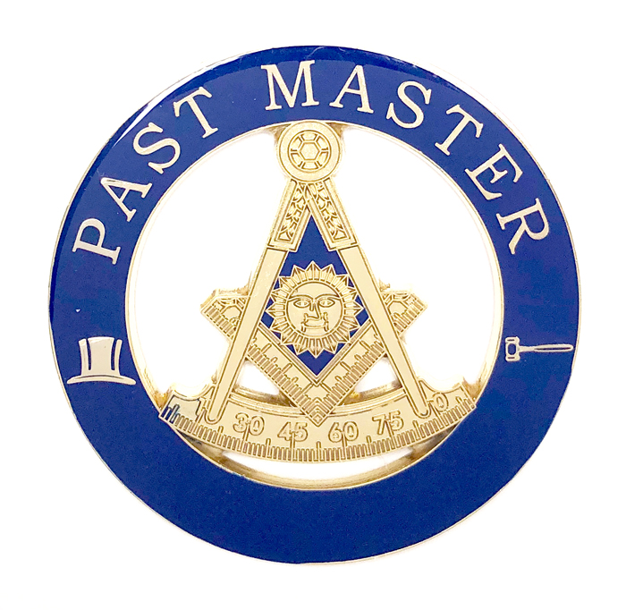 DELUXE PAST MASTER CAR EMBLEM |Masonic by D. Turin & Company