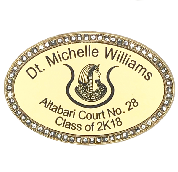 RHINESTONE OVAL DAUGHTERS NAMEPLATE Daughters of the Imperial Court by RHINESTONE OVAL DAUGHTERS NAMEPLATE Daughters of the Imperial Court by